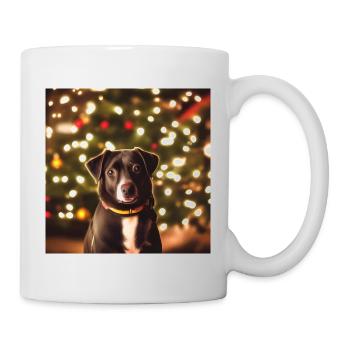 Noël amoureux des chiens - Mug blanc - blanc - Droite