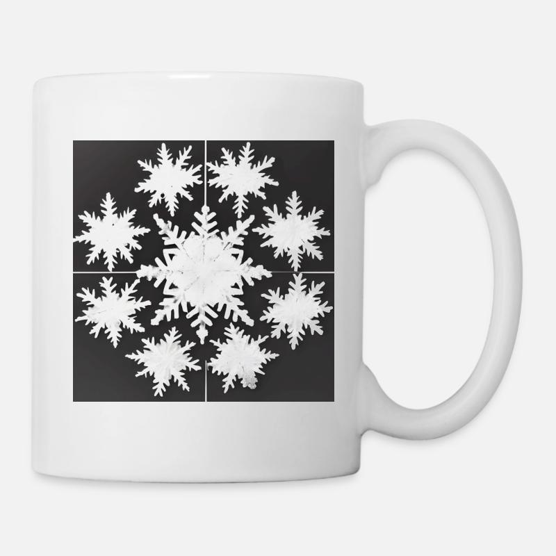 Conception de flocons de neige - Mug blanc - blanc