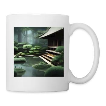 Japanischer Schrein - Tasse - Weiß - Rechts