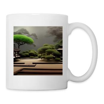 Jardin zen japonais - Mug blanc - blanc - Droite