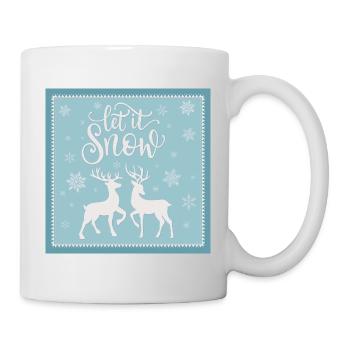Let it Snow Poster - Tasse - Weiß - Rechts