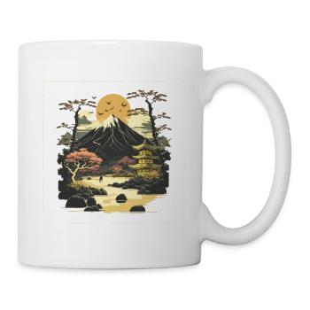 Vintage Japanese Landscape - Mug - white - Right