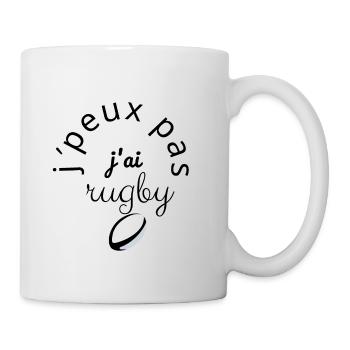 J'Peux Pas J'Ai Rugby noIr - Mug blanc - blanc - Droite