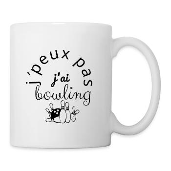 J'Peux Pas Bowling noir - Mug blanc - blanc - Droite