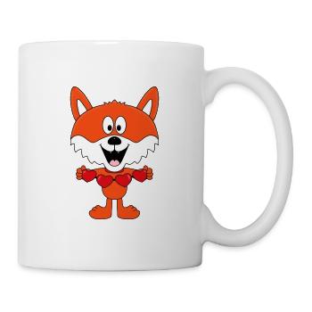 LIEBE - HERZEN - FUCHS - TIER - TIERISCH - LOVE - Tasse - Weiß - Rechts