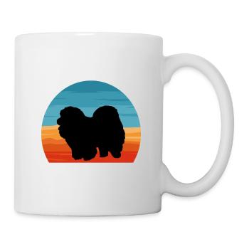 Chow Chow Dog Lover Silhouette Vintage Sunset - Mug - white - Right