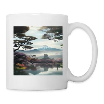 Japanische Naturszenerie - Tasse - Weiß - Rechts