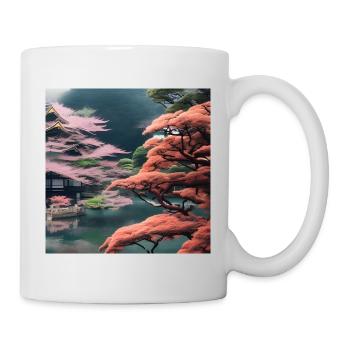 Un jardin japonais naturel - Mug blanc - blanc - Droite