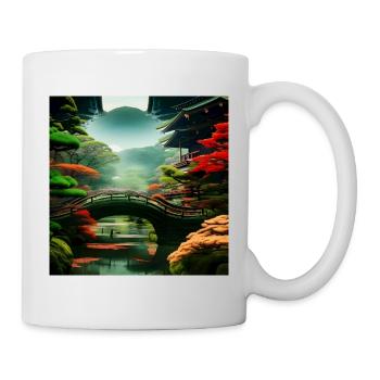 Wunderschöne japanische Natur - Tasse - Weiß - Rechts
