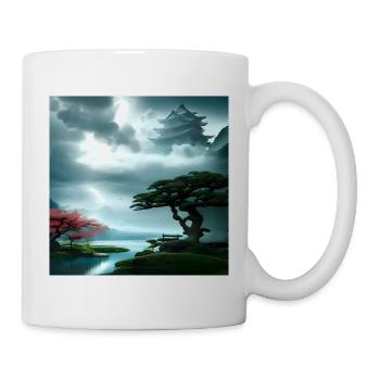 Majestätisches japanisches Land - Tasse - Weiß - Rechts