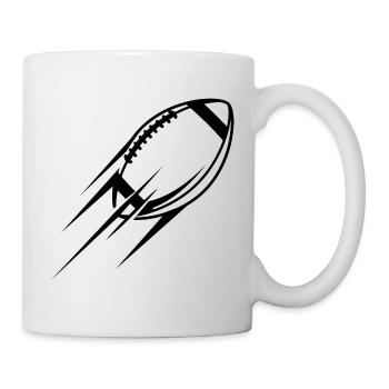 Fusée de football - Mug blanc - blanc - Droite