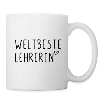 Weltbeste Lehrerin - Tasse - Weiß - Rechts