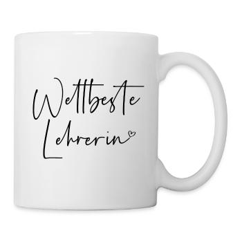 Weltbeste Lehrerin - Tasse - Weiß - Rechts