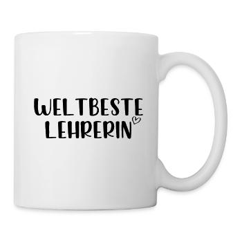 Weltbeste Lehrerin - Tasse - Weiß - Rechts