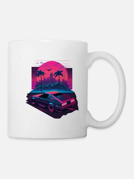 Retro-Kunst - Tasse - Weiß
