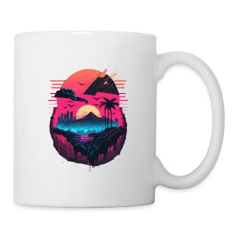 Synthwave Sunset - Mug blanc - blanc - Droite