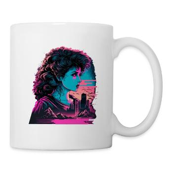 Miami Beach Fille des années 80 - Mug blanc - blanc - Droite