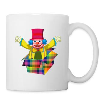 Costume de Carnaval Clown de la boîte Carnaval - Mug blanc - blanc - Droite