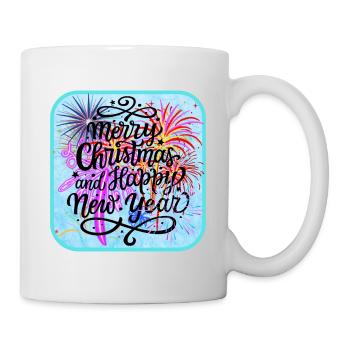 Bonne année, thème coloré. - Mug blanc - blanc - Droite