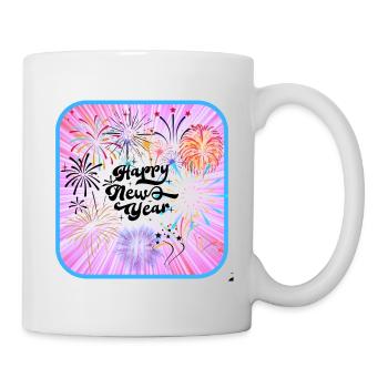 Bonne année, thème coloré. - Mug blanc - blanc - Droite