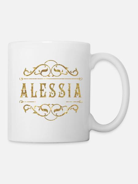 Alessia gold - Tasse - Weiß