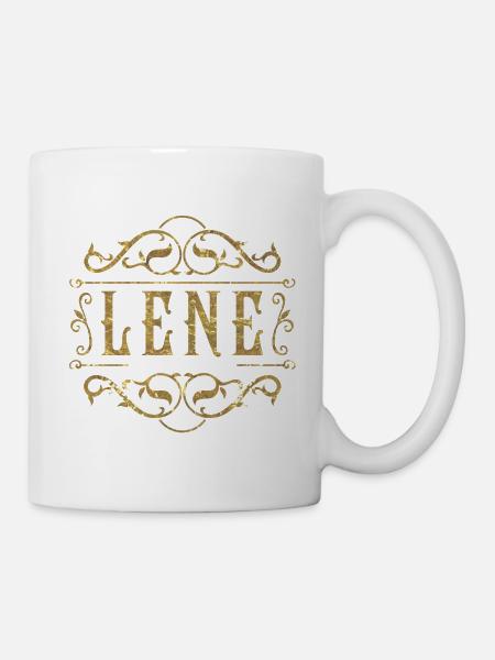 Lene gold - Tasse - Weiß