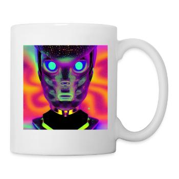 Abstract alien portrait - Mug - white - Right