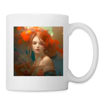 Portrait of a red-haired woman - Mug - white - Right