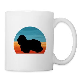 Coton De Tuléar Chien Amour Silhouette Vintage Coucher de Soleil - Mug blanc - blanc - Droite