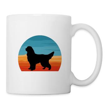 Gordon Setter Hundeliebhaber Silhouette Vintage Sonnenuntergang - Tasse - Weiß - Rechts