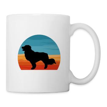 Kooikerhondje Dog Lover Silhouette Vintage Sunset - Mug blanc - blanc - Droite