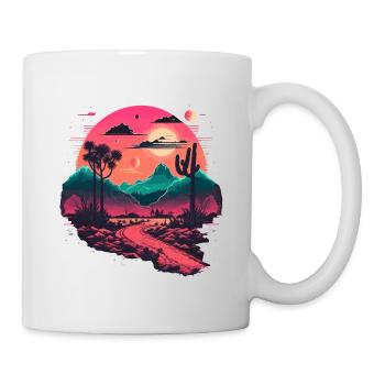 Synthwave Mountains - Mug - white - Right