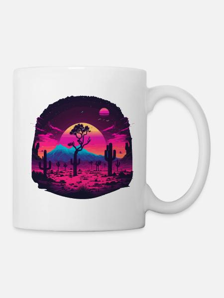 Rote Sonne - Tasse - Weiß