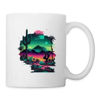 Futuristischer Berg - Tasse - Weiß - Rechts