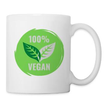 100% VEGAN - Tasse - Weiß - Rechts