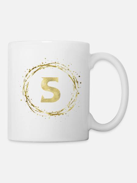 S - Tasse - Weiß