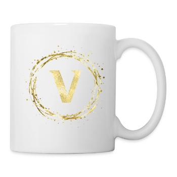 V - Tasse - Weiß - Rechts