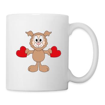 LIEBE - HERZEN - ALPAKA - LAMA - TIERISCH - TIER - Tasse - Weiß - Rechts
