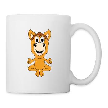 PFERD - PONY - YOGA - PILATES - TIER - TIERISCH - Tasse - Weiß - Rechts
