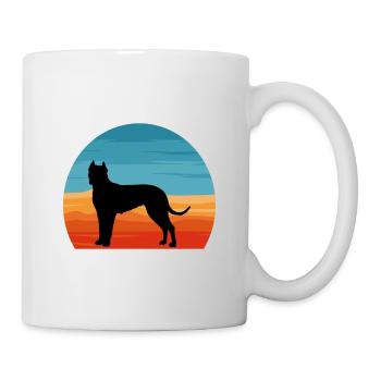 Cordoba Fighting Dog Lover Silhouette Retro Sunset - Mug - white - Right
