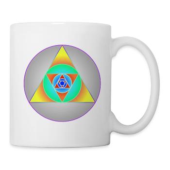 Mandala de feu et d’eau - Mug blanc - blanc - Droite