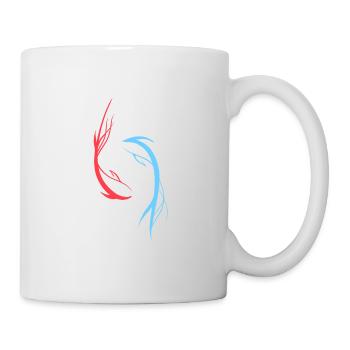 Fischschnur-Kunst - Tasse - Weiß - Rechts