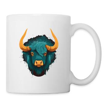 Gehörnte Yak - Tasse - Weiß - Rechts