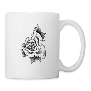 Rosa Linie traditionelle Kunst - Tasse - Weiß - Rechts
