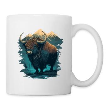 Yak Kunstwerk - Tasse - Weiß - Rechts