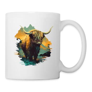 Yak Kunst - Tasse - Weiß - Rechts