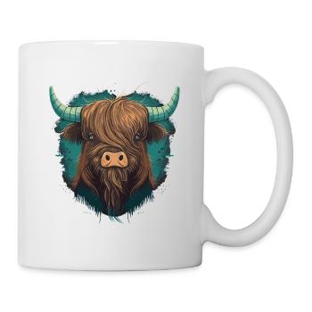 Mignonne tête de yak - Mug blanc - blanc - Droite