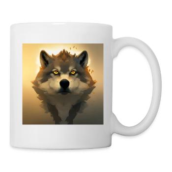 Wolf portrait - Mug - white - Right