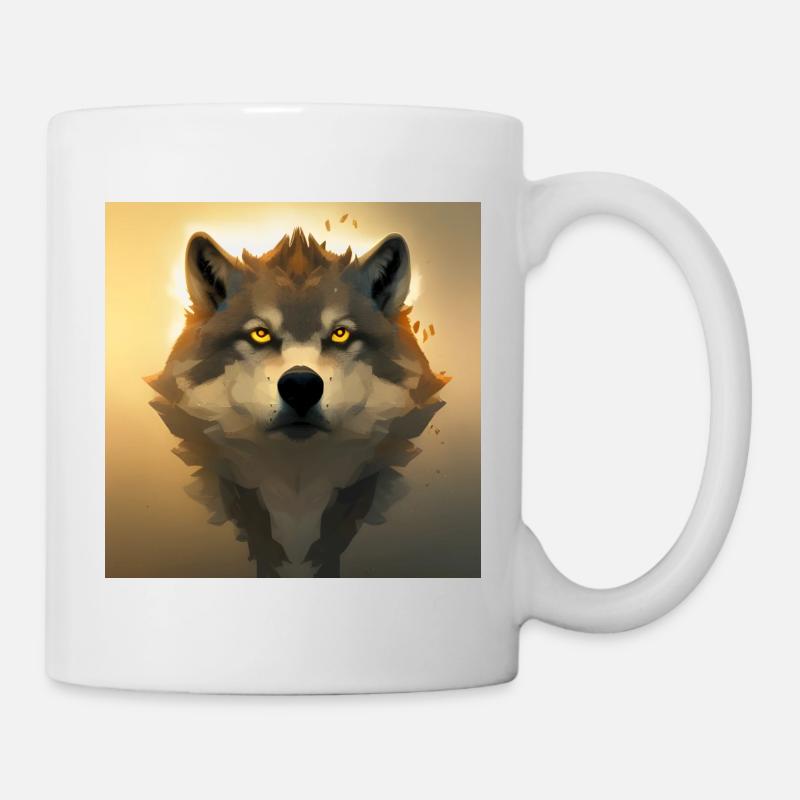 Wolf portrait - Mug - white
