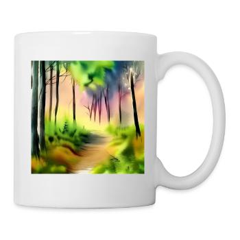 Water color green forest - Mug - white - Right